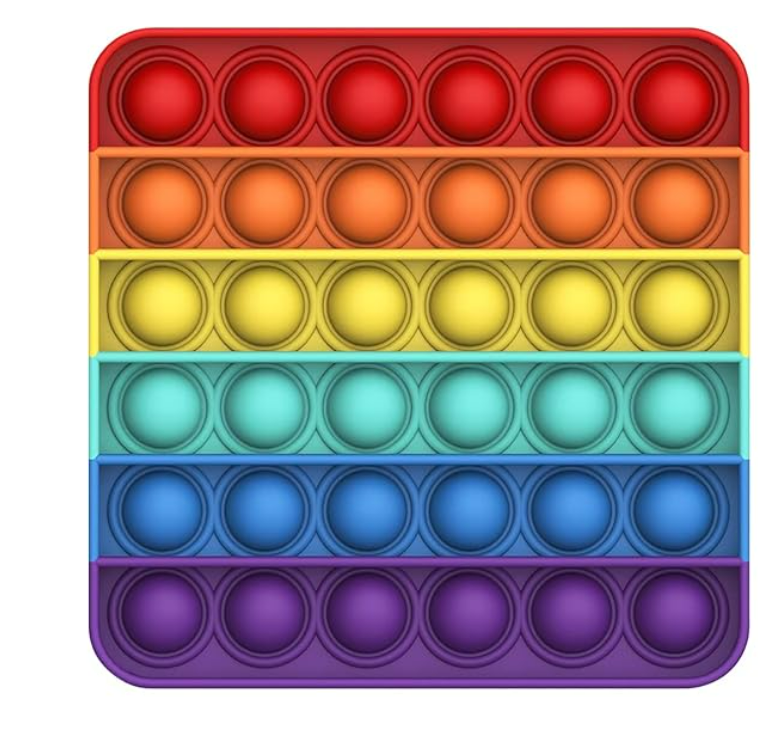 Push and Pop Bubble Sensory Fidget Toy, Silikon Sensorisches Angst Relief Finger Toys