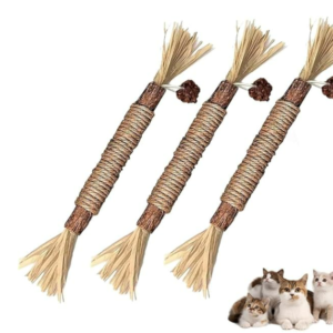 3 Stück KatzenminzeSticks - Interaktives Spielzeug zur Zahnreinigung