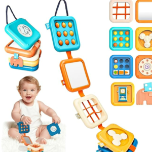 8 in 1 Baby Montessori Motorikwürfel – Lernspielzeug und Sensorisches Lernspielzeug